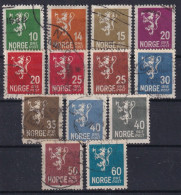 NORWAY 1926 - Canceled - Mi 120-132 - Complete Set! - Used Stamps