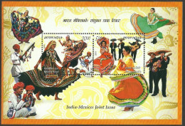 India India - Mexico 2010 Miniature Sheet Mint Good Condition Back Side Also (pms90) - Neufs