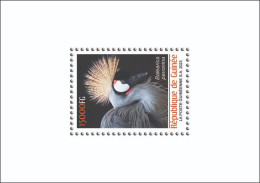GUINEA 2023 SHEET 1V - BIRDS OISEAUX - BLACK CROWN CRANE CRANES - LUXE MNH - Grues Et Gruiformes