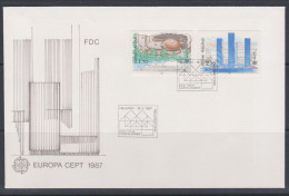 Finlande FDC 1987 985-86 Europa Bibliothèque De Tempere Monument Stoa Helsinki - FDC