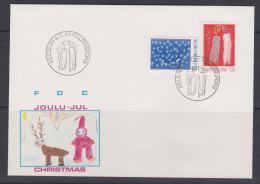 Finlande FDC 1983 899-900 Noël Dessins D’enfants Père Noël Chandelles De Noël - FDC