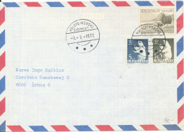 Greenland Air Mail Cover Holsteinsborg 7-7-1972 Sent To Denmark High Value Stamps - Lettres & Documents