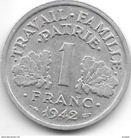 France 1 Franc 1942  Km 902.1  Xf - 1 Franc