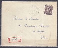 Aangetekende Brief Van Couthuin B  Naar Magnée Fleron - 1936-1951 Poortman