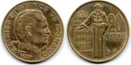 MA 29784 / Monaco 20 Centimes 1978 TTB - 1960-2001 Francos Nuevos