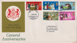 1970 Grossbritannien >FDC Mi:GB 539, Sn:GB 612, Yt:GB 586, Jahrestage, General Anniversaries - 1952-1971 Em. Prédécimales