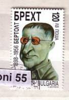 1998 Bertolt Brecht - German Writer 1v- Used/oblitere (O)  Bulgaria / Bulgarien - Oblitérés