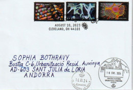 2023 Life Magnified Forever Stamps:DIVING BEETLE FRONT FOOT,etc,  Letter To Andorra, With Arrival Postmark. - Briefe U. Dokumente