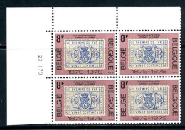 BE   1929   XX   ---   Bloc De 4 Coin De Feuille : 23.1.79  --  Parfait état... - Dated Corners