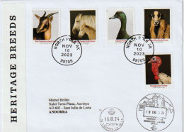2023 . Heritage Breeds / Conservation Du Betail Traditionnelle. Letter From  NORTH POLE.ALASKA, To Andorra - Cartas & Documentos