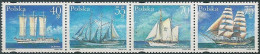 Poland Stamps MNH ZC.3429-32 Pas: Seagoing Yachts (strap) - Ongebruikt