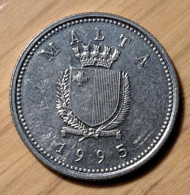 Malta 2 Cents 1995 KM# 94 - Malta