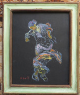 GEFF    SERIE    DANSE   LOT  DE 4 GOUACHES - Pastel