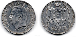 MA 29855  / Monaco 5 Francs 1945 TTB - 1960-2001 Neue Francs