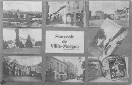 69 VILLIE MORGON  Souvenir Multivues   2 Scans - Villie Morgon