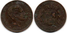 MA 29992 / Espagne - Spain - Spanien 50 Centimos 1879 OM TTB - Erstausgaben