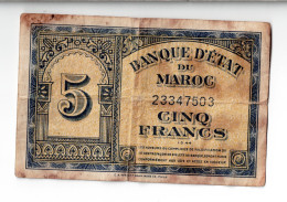 MAROC - 5 Francs 1944 - Morocco