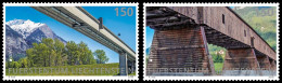 SALE!!! LIECHTENSTEIN 2018 EUROPA CEPT BRIDGES 2 Stamps Set MNH ** - 2018