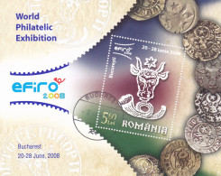 EXHIBITION EFIRO 2008,BLOCK USED,ROMANIA - Used Stamps