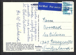 CANADA Ca.1977: CP P.A. De CALGARY Pour FERREYRES (VD, Suisse) - Lettres & Documents