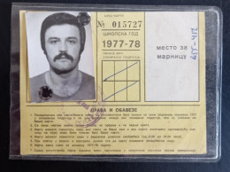 #48    Bus Tram Trolley Month Ticket / Student - Yugoslavia Serbia BELGRADE Beograd 1981 / 82 - Europe