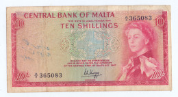 Malta 10 Shillings 1967 - Malte