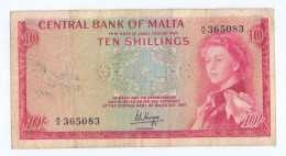 Malta 10 Shillings 1967 - Malta