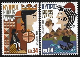 CHIPRE /CYPRUS /ZYPERN /CHYPRE  -EUROPA 2022-"STORIES And MYTHS".-  SERIE De 2 V.- N - 2022