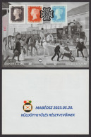 LOCOMOTIVE Trains / Stamp On Stamp BLACK PENNY Commemorative Memorial Sheet MABÉOSZ 2023 2015 Special Back Print - Hojas Conmemorativas