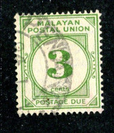 8095 BCXX 1952 Malaysia Scott # J22 Used (offers Welcome) - Malayan Postal Union