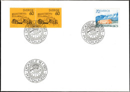 Suède 1973. Oblitération Diligence Postale. Camions Postaux - Vrachtwagens