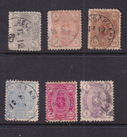 Finland 1881-3 Full Set Perf 12.5 Sc 25-30 Used CV $122 15859 - Used Stamps