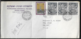 Vatican. Stamps Sc. 564, C49 On Letter Of Italian Zionist Federation, Sent From Vatican On 16.03.1979 To Israel - Briefe U. Dokumente