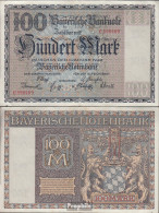 Bayern Rosenbg: BAY4 Länderbanknote Bayern Stark Gebraucht (IV) 1922 100 Mark - 100 Mark