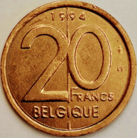 Belgium - 20 Francs 1994, KM# 191 (#3206) - 20 Francs