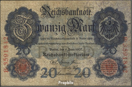 Deutsches Reich Rosenbg: 28 Gebraucht (III) 1907 20 Mark - 20 Mark