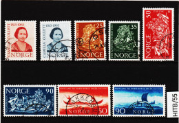 HITB/55  N O R W E G E N 1963 Michl  485/90 + 494/95  Gestempelt SIEHE ABBILDUNG - Used Stamps