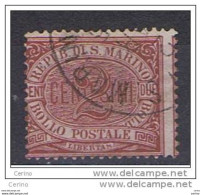 SAN  MARINO:  1894  STEMMA  -  2 C. CARMINIO  US. -  SASS. 26 - Oblitérés