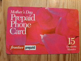Prepaid Phonecard USA, Frontier Communications - Mother's Day, Flower - Autres & Non Classés