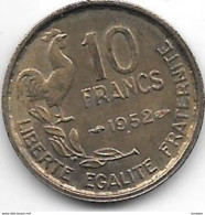 France 10 Francs 1952  Km 915.1  Xf+ - 10 Francs