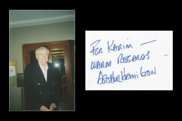 Arthur Hamilton - Cry Me A River Songwriter - Signed Card + Photo - 2002 - COA - Zangers & Muzikanten