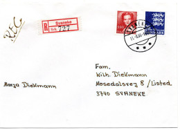 73950 - Dänemark - 1986 - 20Kr Wappen MiF A R-Bf SVANEKE -> Westdeutschland - Lettres & Documents