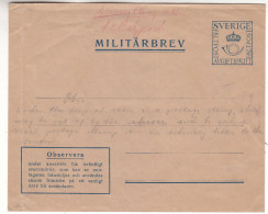 Suède - Lettre Militaire De 1929 ° - GF - Oblit Stockholm - Valeur 400 Sek En .....2005 - Militaires