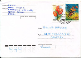 Russia Cover Sent To Denmark 21-8-2001 Topic Stamps - Briefe U. Dokumente