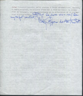 AUTOGRAPHE DE WILLY COPPENS DE HOUTHULST , AVIATEUR BELGE,  / UNE COURTE BIOGRAPHIE TRES CRITIQUE D' ERNEST DEMUYTER - Vliegeniers & Astronauten