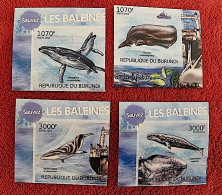 BURUNDI Mammiferes Marins, Baleines, Baleine. Yvert N°1798/1801 Non Dentelé.** Neuf Sans Charnière (MNH) - Baleines