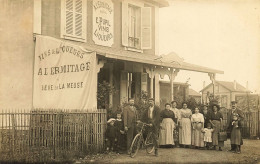 Aulnay Sous Bois * Carte Photo * A L'Ermitage E. PUPIL Vins Liqueurs Bière De La Meuse * Commerce * Villageois - Aulnay Sous Bois