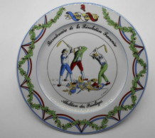 Assiette Bicentenaire Révolution Française Abolition Des Privilèges En Porcelaine Apilco Styliste Bernadette Frappier - Teller