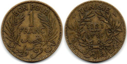 MA 30017 / Tunisie - Tunisia - Tunesien 1 Franc 1921 TTB - Tunisie