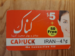 Prepaid Phonecard Iran, Canuck Telecom - Iran